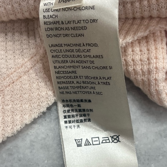 FREE PEOPLE womens XS Blossom Thermal Top In Rose NWT - Picture 13 of 14